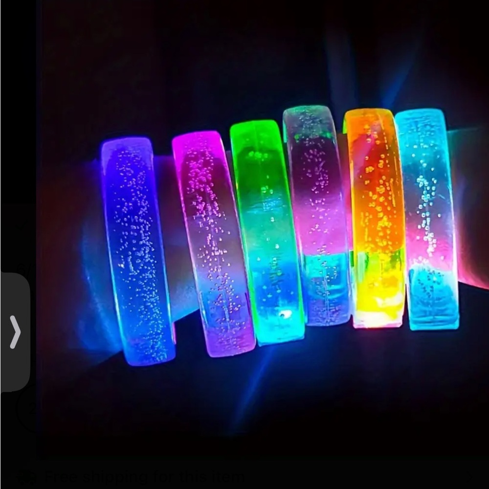 8 piece Glow in the Dark LED Bracelets